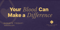 Minimalist Blood Donation Drive Twitter Post Design