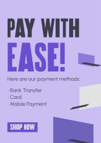 Minimalist Online Payment Poster Design