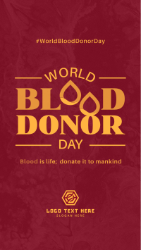 World Blood Donor Badge YouTube Short Design