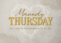 Minimalist Maundy Thursday Postcard Image Preview