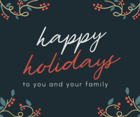 Holiday Season Greeting Facebook Post Design