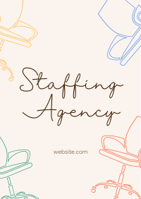 Chair Patterns Staffing Agency Poster Design