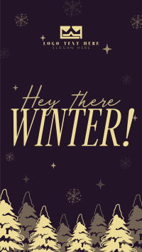 Hey There Winter Greeting TikTok video Image Preview