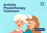 Elderly Physiotherapy Treatment Postcard Design