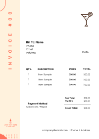 Winery Invoice Design