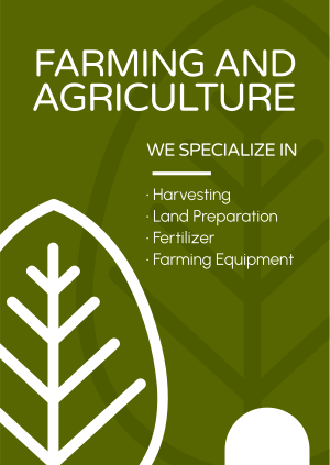 Farming and Agriculture Poster Image Preview