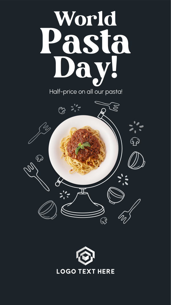 Globe Pasta Instagram Story Design Image Preview