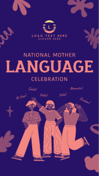 Celebrate Mother Language Day Facebook Story Design