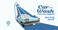 Car Wash Retro Facebook ad Image Preview