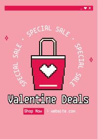 Pixel Shop Valentine Flyer Design