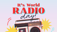Retro World Radio Facebook Event Cover Design
