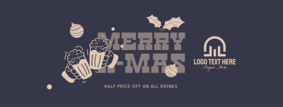 Christmas Drinks Promo Facebook cover Image Preview
