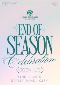 Minimalist Nostalgia Season Closing Flyer Design