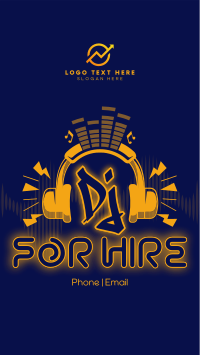 DJ for Hire YouTube Short Design