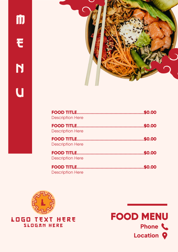 Sushi Bar Menu Design Image Preview