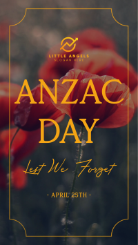 Poppy Flower Anzac Day Facebook story Image Preview
