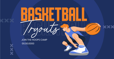 Basketball Tryouts Facebook Ad Image Preview