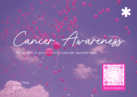 Cancer Awareness Event Postcard Design