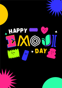 Emoji Day Blobs Flyer Design