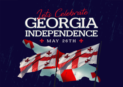 Let's Celebrate Georgia Independence Postcard Image Preview