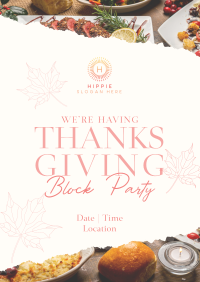 Elegant Thanksgiving Party Flyer Design