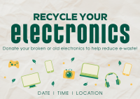 Recycle your Electronics Postcard Design