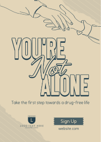 Helping Hand For Sobriety Poster Design