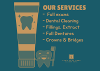 Dental Services Postcard Image Preview