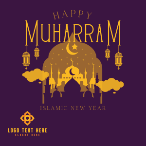 Peaceful and Happy Muharram Instagram post Image Preview