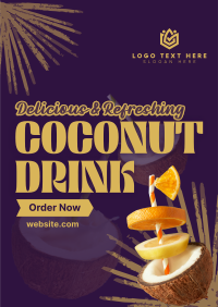 Refreshing Coconut Drink Flyer Image Preview