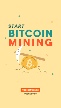 Start Crypto Mining Facebook Story Design