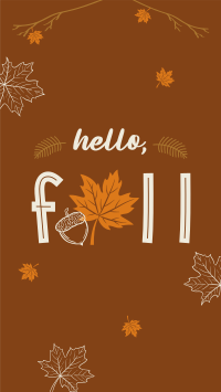 Hello Fall Greeting Instagram story Image Preview