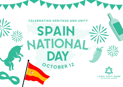 Celebrating Spanish Heritage and Unity Postcard Image Preview