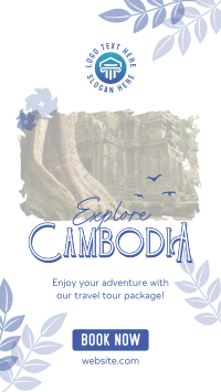 Cambodia Travel Tour Instagram Story Design