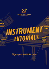 Music Instruments Tutorial Flyer Design