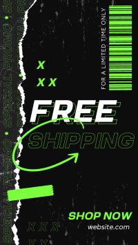 Grungy Street Shipping YouTube Short Design