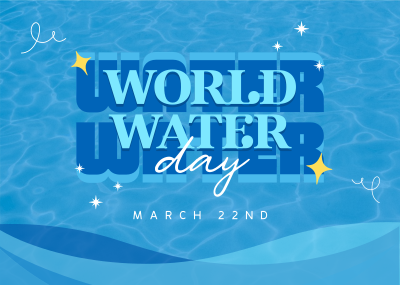 Quirky World Water Day Postcard Image Preview