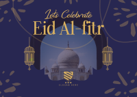 Eid Al Fitr Greeting Postcard Image Preview