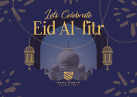 Eid Al Fitr Greeting Postcard Image Preview