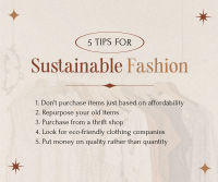 Stylish Chic Sustainable Fashion Tips Facebook post Image Preview