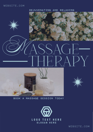 Sophisticated Massage Therapy Poster Image Preview