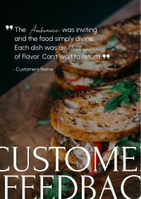 Feedback For Restaurants Flyer Image Preview