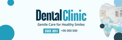 Professional Dental Clinic Twitter header (cover) Image Preview