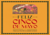 Cinco De Mayo Typography Postcard Design