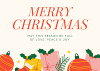 Merry Christmas Postcard Design