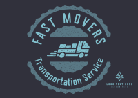 Movers Truck Badge Postcard Image Preview