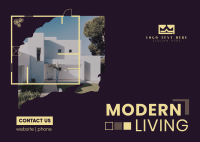 Contemporary Living Postcard Design