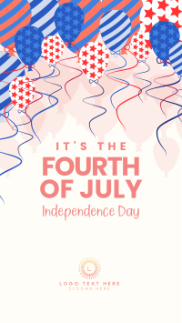 Fourth of July Balloons Facebook Story Design
