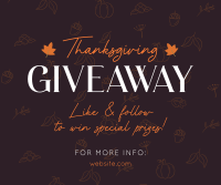 Thanksgiving Day Giveaway Facebook Post Design