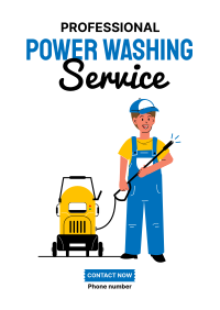 Washer Man Flyer Design